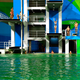 The diving pool on Wednesday. Photo via Adam Pretty/Getty